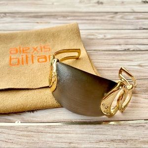 Alexis Bittar Gray Gold Crystal Bracelet & Bag